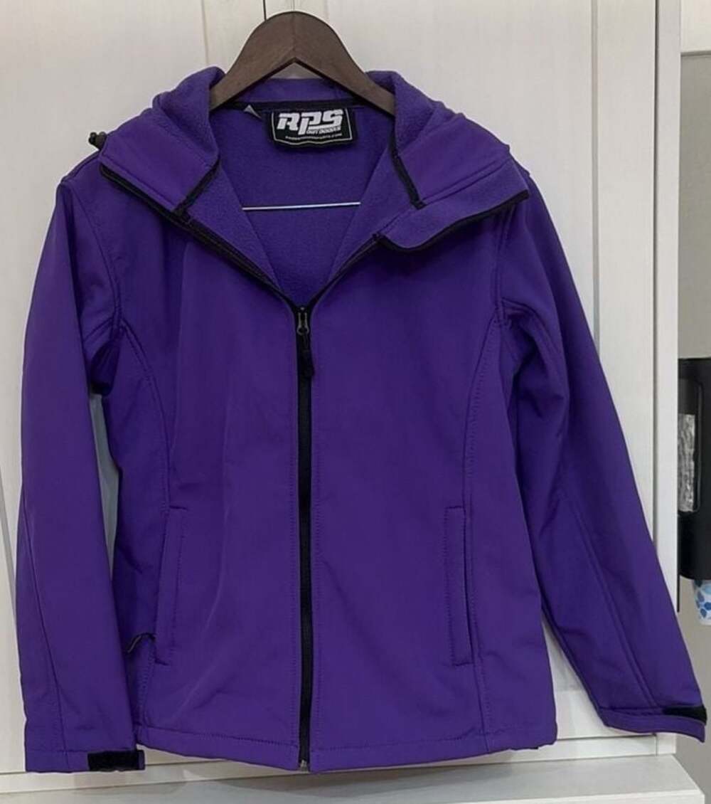RPS Outdoors Women's Purple Softshell Full-Zip Hooded Jacket Large